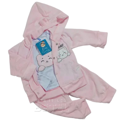 conjunto baby sueños rosado gata, 4 a 6 meses