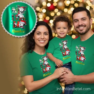Camiseta Navideña de Snoopy VERDE