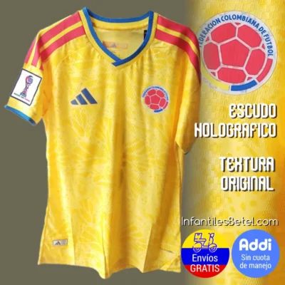 Camiseta Colombia Amarilla hombre importada