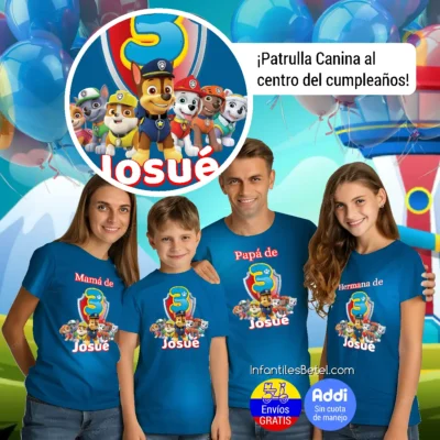 Camiseta cumpleaños de Paw Patrol